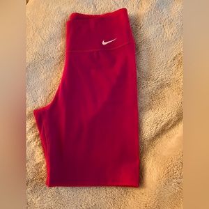 Nike pink midrise biker spandex shorts size small, last pic with flash for color